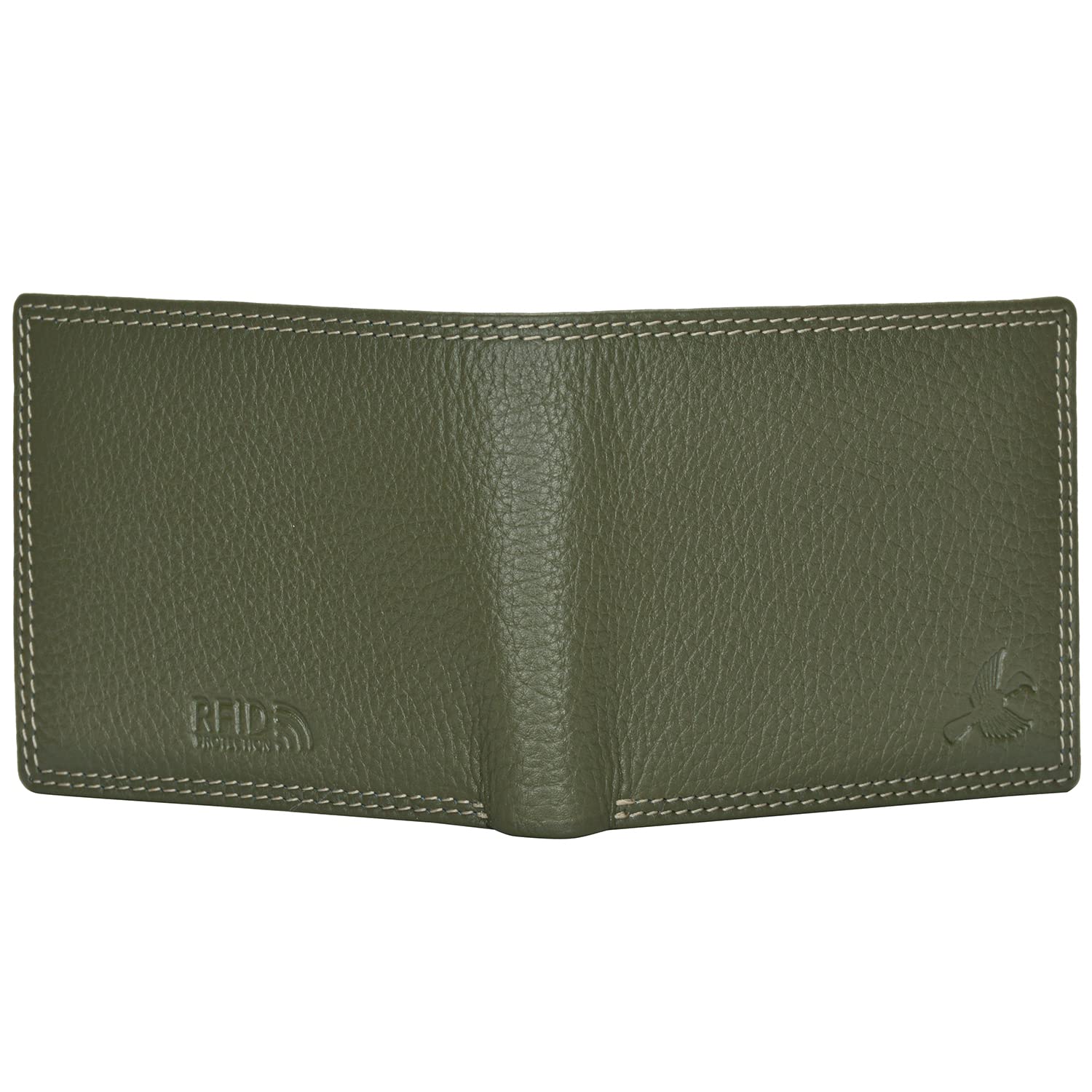 HORNBULL Kane Green Rambler RFID Blocking Leather Wallet for Men - Image 4 thumbnail