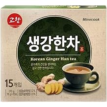 Minecook Korean Teaditional Ginger Han Tea, Deep & Rich Flavor, Ginger Concentrate and Extract Powder with Jujube, Almonds and Sunflower Seeds - 18g x 15 Stick Packs 270g / 9.52 oz