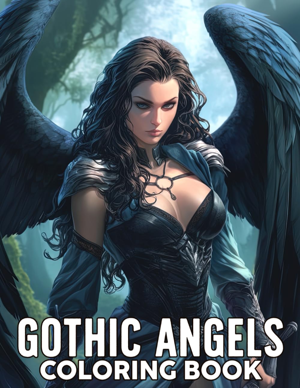 Gothic Angels Coloring Book: Dark Fantasy Coloring Pages Mysterious Angels in Dark, Dreamlike World Illustrations for Adults Calm & Creativity