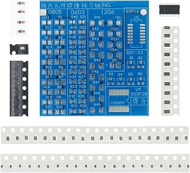 Alcatronic Smd Solder Learning Kit 62 Piece Smt Electronic Training Kit Test Practice Card Sop14 0603 0805