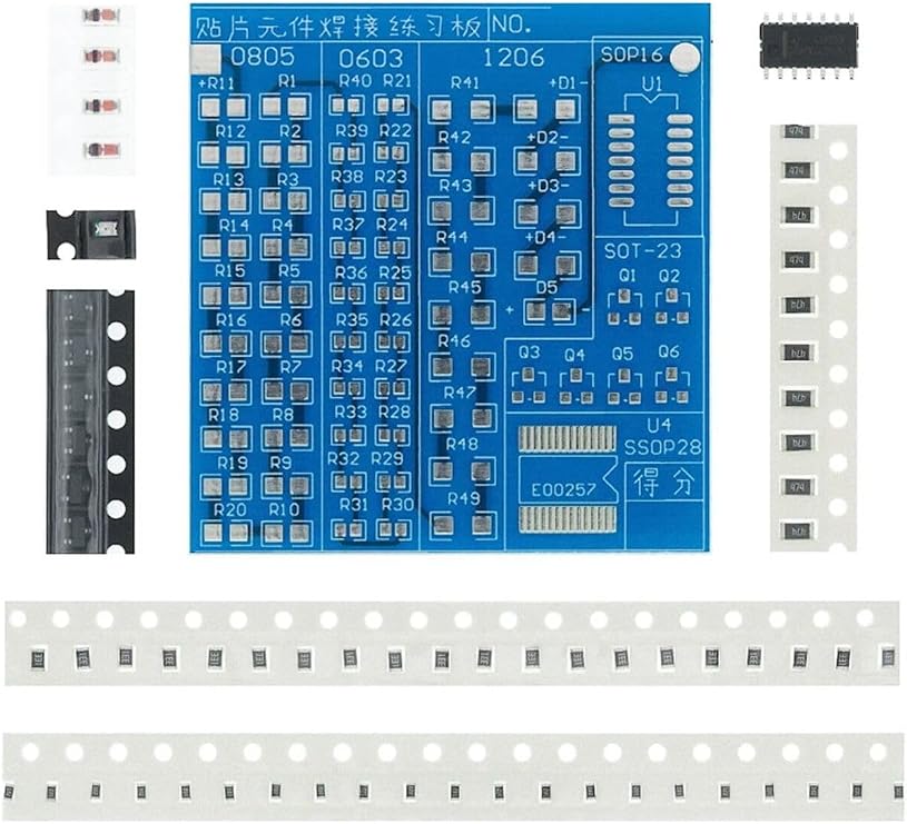 Alcatronic Smd Solder Learning Kit 62 Piece Smt Electronic Training Kit Test Practice Card Sop14 0603 0805
