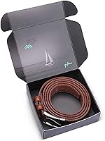 Vista 6 de Marinos Cinturón de vestir de cuero genuino para hombre con hebilla de un solo diente