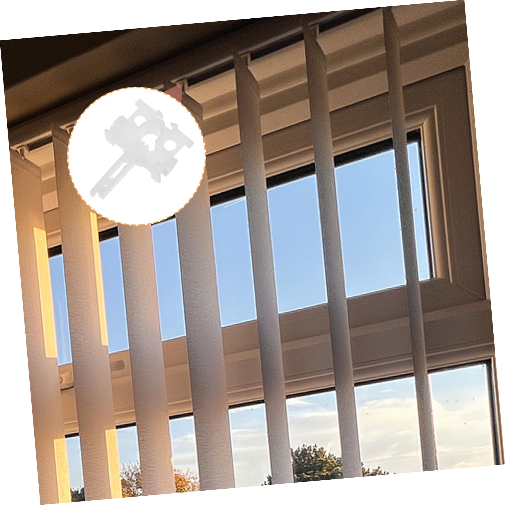 HOOTNEE 12pcs Vertical Blind Carrier Replacement with Stems Repair Accessories for Window Blinds Lightweight Design for Easy Installation and Compatibility