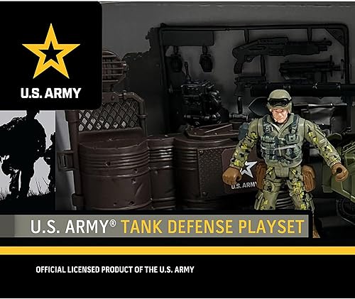 Miniatura 3 de U.S. Army Tank Defense Playset with Soldier - Juego para niños, incluye vehículo, figura de acción y accesorios, producto con licencia oficial, a