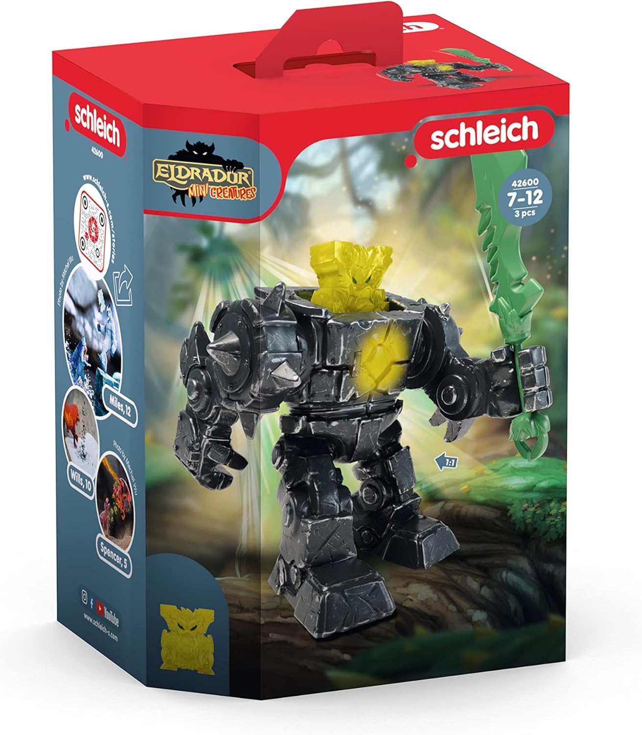 Schleich 7-Piece Eldrador Action Figure Set With Jungle Robot, Creature, Weapon & 4 Surprise Toys (77495) - Image 7