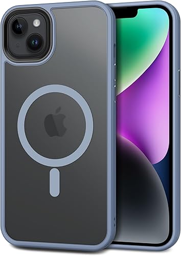 CACOE Funda magnética para iPhone 13 y iPhone 14 de 6.1 pulgadas, compatible con MagSafe y soporte magnético para teléfono de automóvil, funda