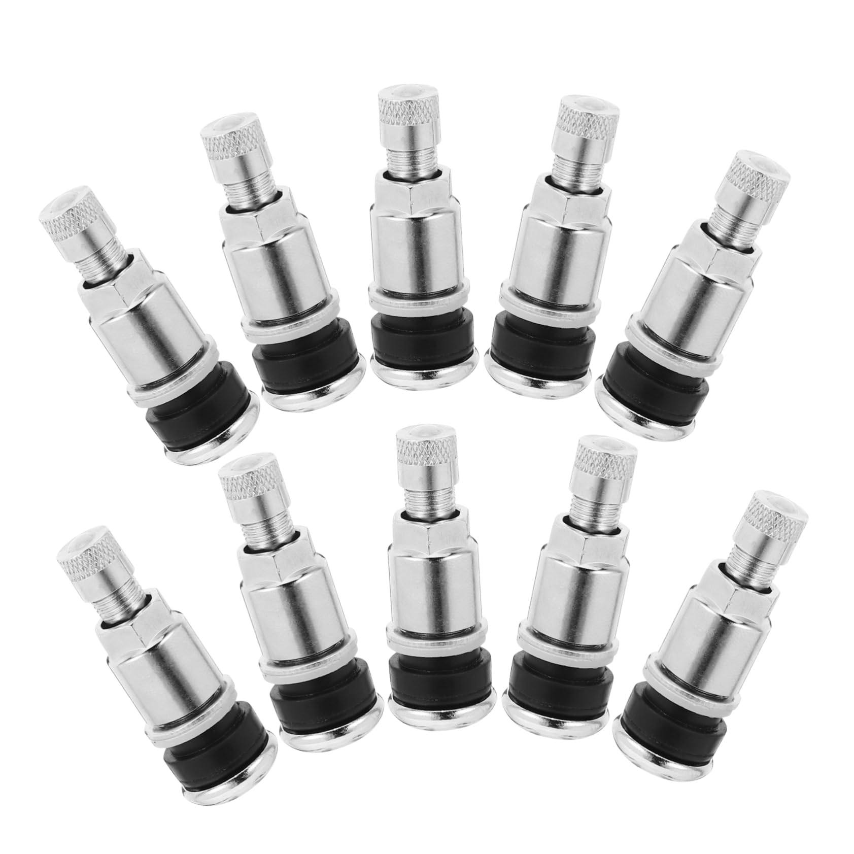 10 Pezzi Valvole per Pneumatici Auto a Vite in Acciaio 45, Stelo Tubeless, Resistenti all'Usura, Anti Perdita d'Aria
