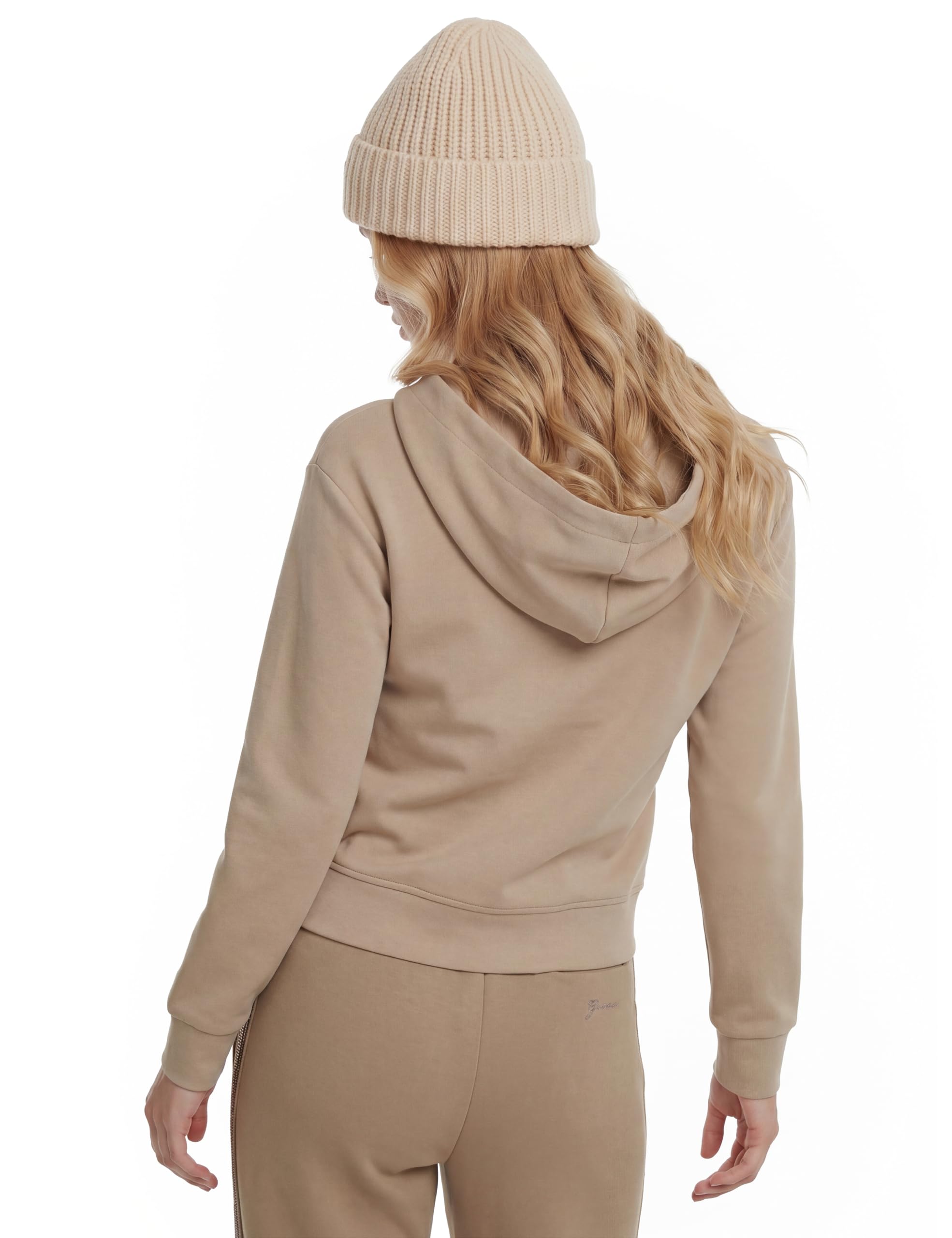 Guess Donna Felpa Full Zip Hooded Victoire Scuba Zipp