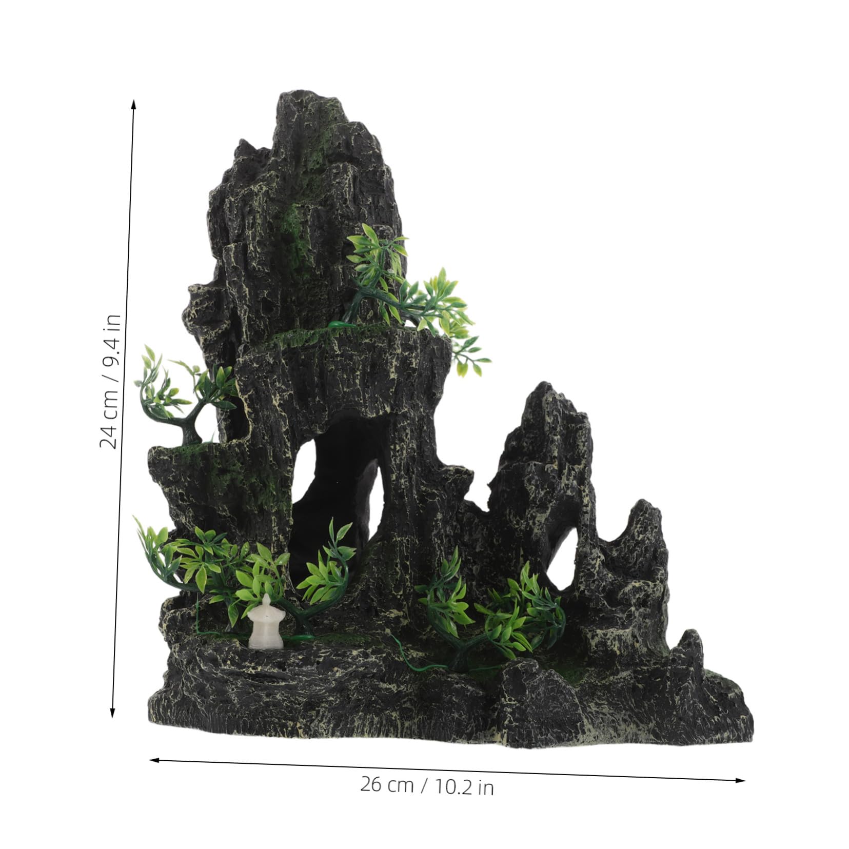 Decoración para Acuario con Roca Artificial de Resina Montaña Simulada para Paisaje Ornamental de Peces Refugio para Camarones y Escondite para Bettas Piedra Decorativa Duradera y