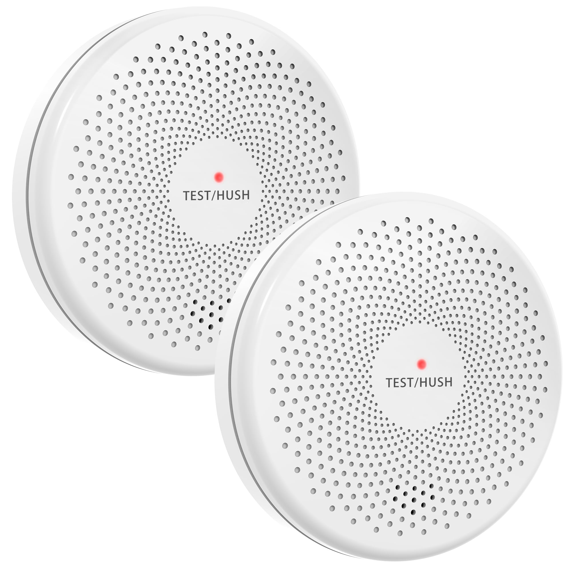 Smoke Detector Carbon Monoxide Detector Combo, 10-Year Battery Ultra-Thin Photoelectric Smoke Alarm and CO Detector with Large Test/Silence Button, 2-Pack
