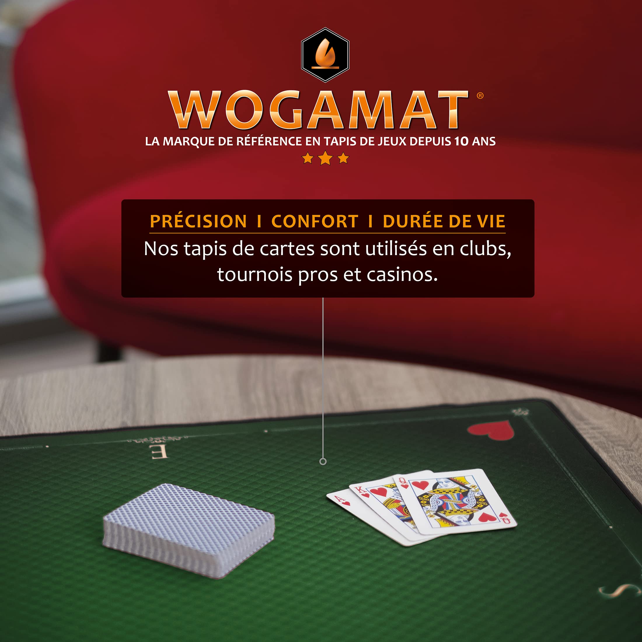 Tappetino Da Poker In Flanella Nera 60x40 Cm - Base Antiscivolo Per Carte Da Gioco, Magic Show E Ufficio - Proteggi E Organizza La Scrivania