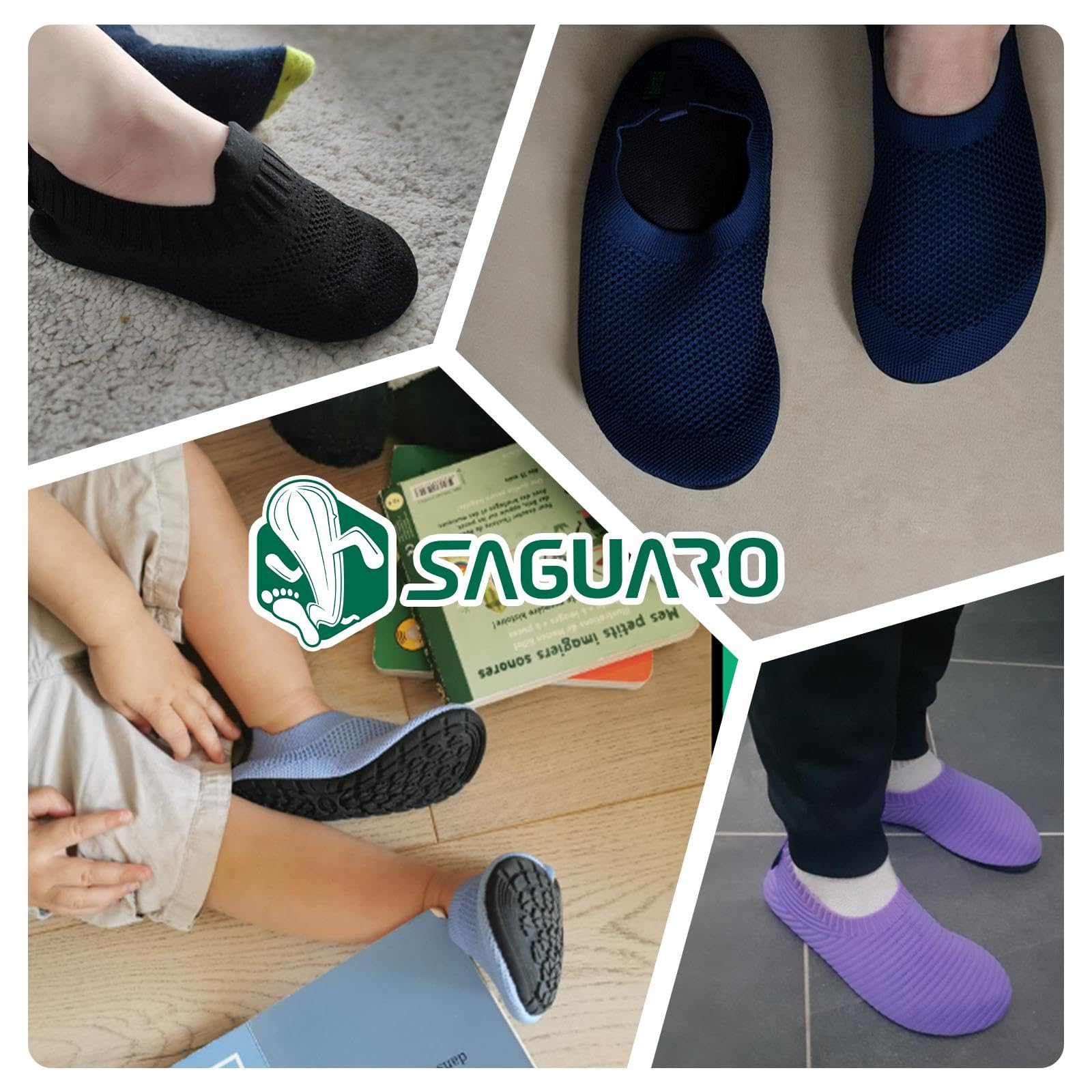 SAGUARO Pantofole per Bambini Unisex Scarpe a Magli per Primavera e Estive - Antiscivolo & Leggero
