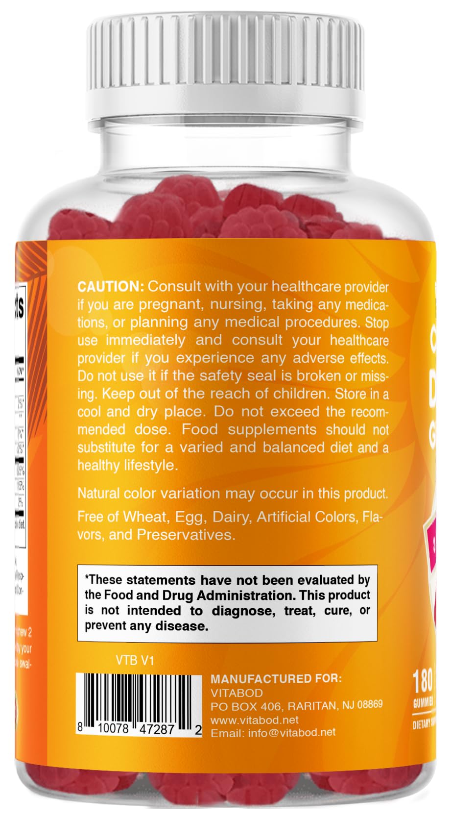 Vitabod Vitamin D3 + K2 Gummies – Bone & Heart Health Support – 180 Pectin-Based Vegan Gummies — Amazon image 9