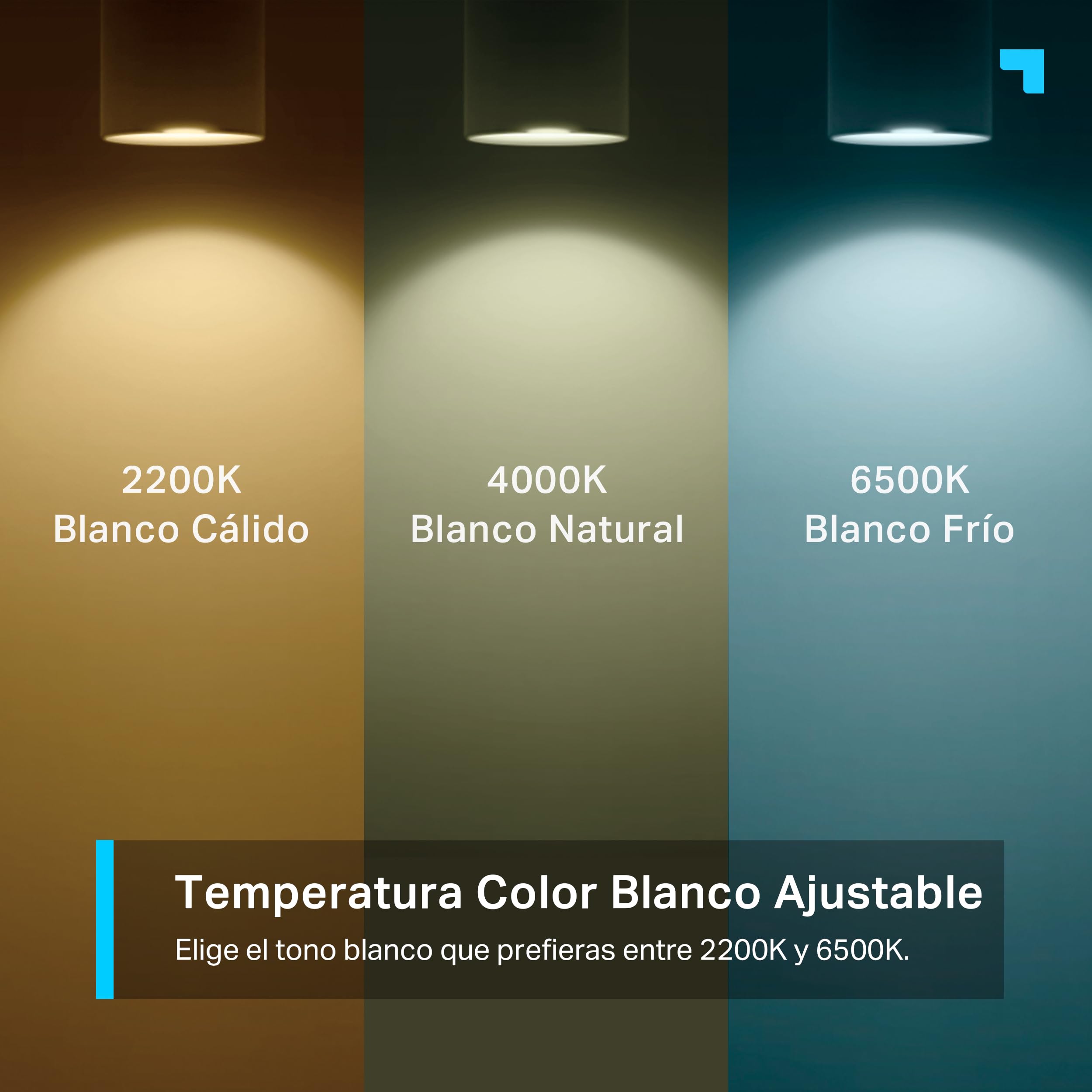Tapo L630 GU10 Bombilla LED inteligente Wi-Fi RGBW multicolor 16 millones de colores compatible con Amazon Alexa 350 lúmenes 3.7W 2 unidades