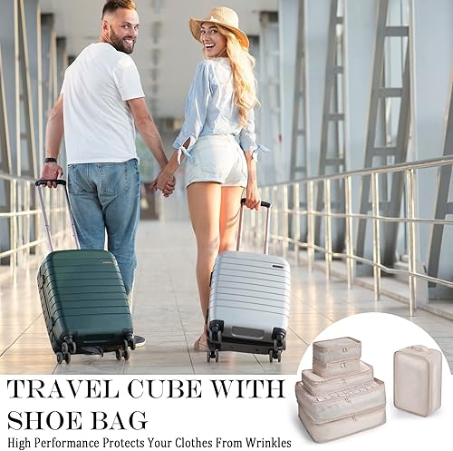 Miniatura 5 de Shappy Juego de 12 cubos de equipaje organizadores de equipaje, bolsas de equipaje de viaje, maletas, organizadores de equipaje con bolsa