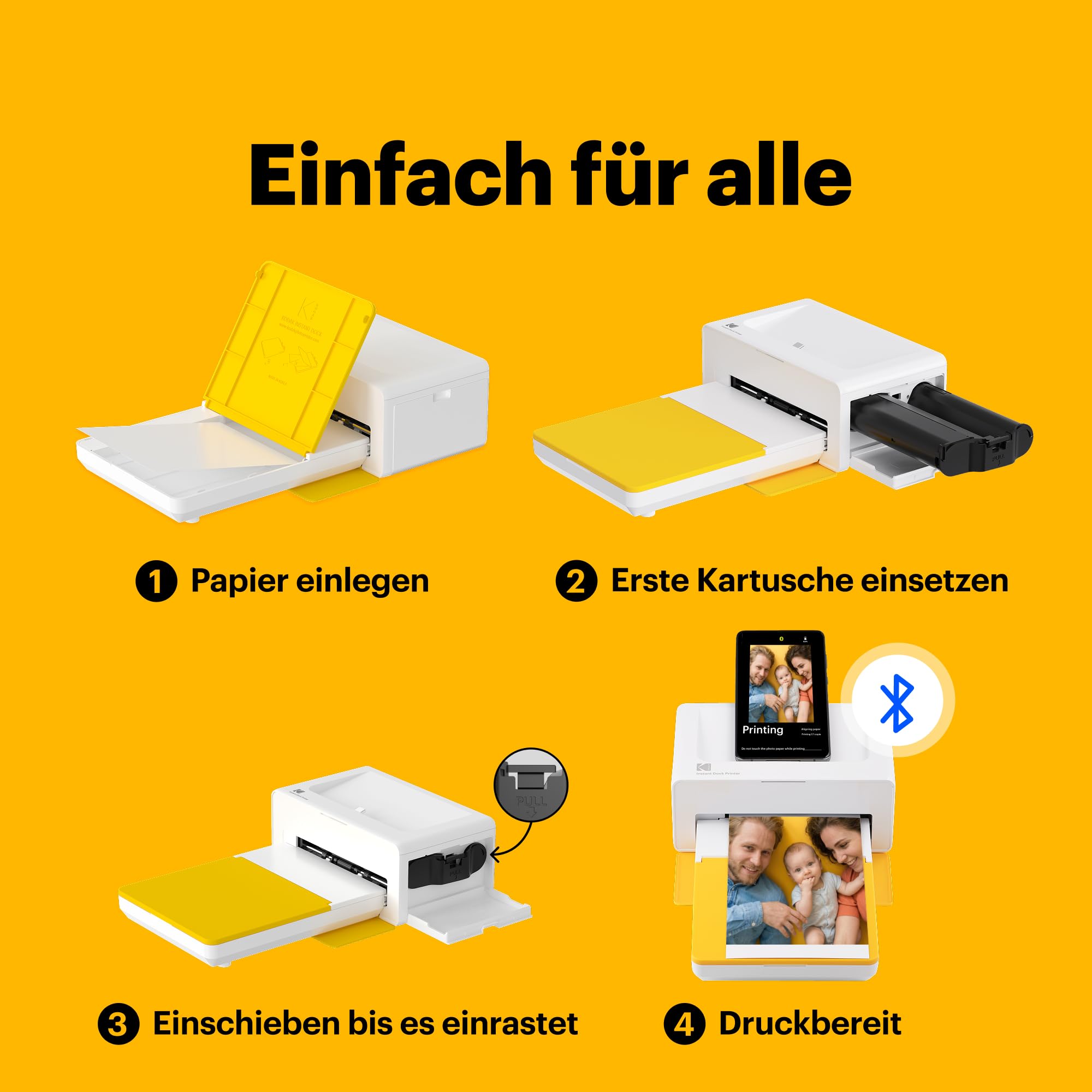 KODAK Dock Plus 4PASS Fotodrucker 10x15 cm 40 Blatt Bundle