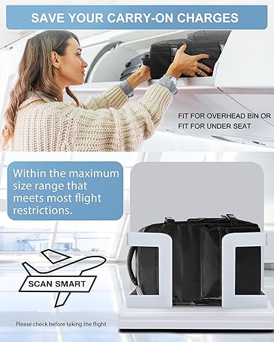 Miniatura 8 de winspansy Mochila de viaje para mujer y hombre, A11-gris (juego de 2 piezas), Grande