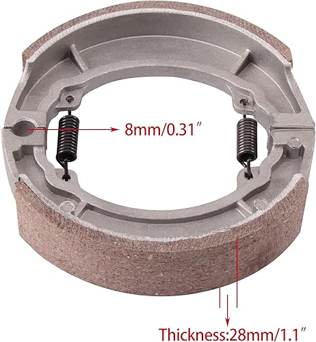 Miniatura 2 de WOOSTAR Reemplazo de zapata de freno de tambor para Roketa Sunl Jonway Taotao 50cc 110cc 125cc 150cc 250cc ATV 4 Wheeler Quad Scooter