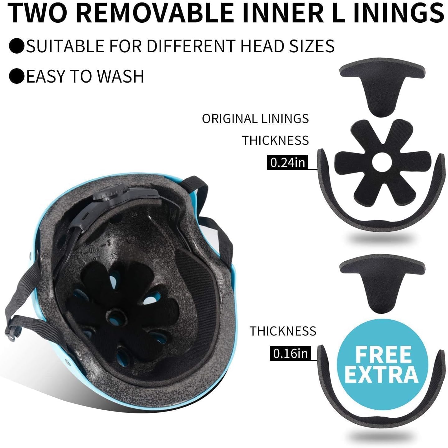 Casco de bicicleta ajustable para niños con rodilleras, almohadillas para codos, protección de muñeca, casco para niños de 3 a 5 a 8 a 14 años, ideal para patinaje, ciclismo, ciclismo, patinaje, para