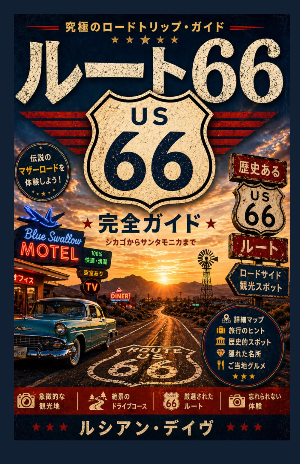 ルート66旅行ガイド2026: シカゴからサンタモニカまでの旅程、隠れた名所、絶景スポット、ダイナー、RVルート、旅行のヒントなど、究極のロードトリッププランナー