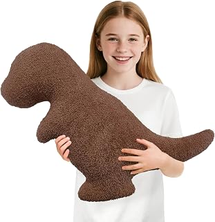 Dino Chocolate Pillow Plush for Funny Birthday Gifts, Cute Funny Dinosaur Chocolate Stuffed Animals Toy for Boy and Girl, Dinosaur Gifts for Kids Teens and Adults (Tyran Rex, Large)