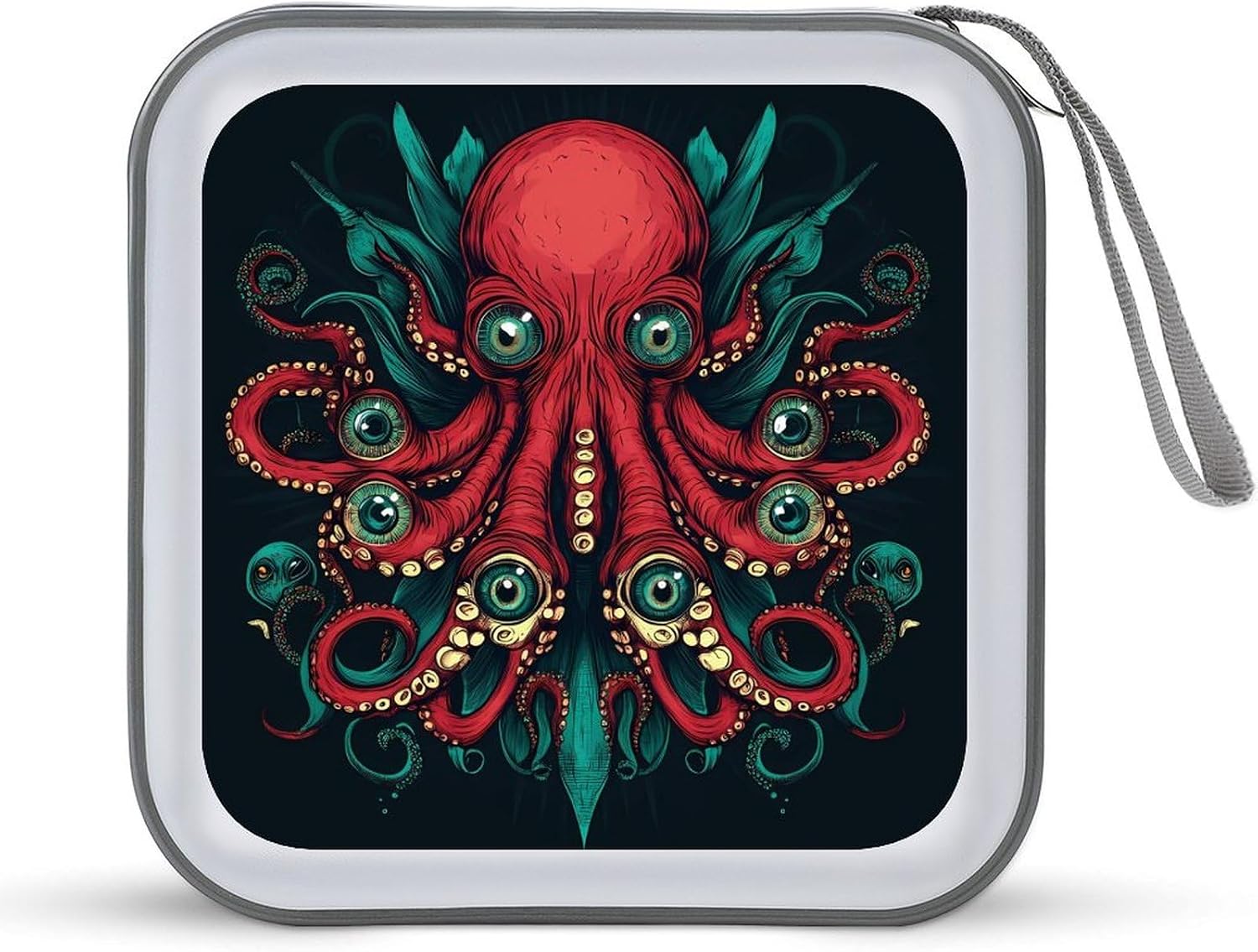 Eyes Octopuss Monster CD Case Portable DVD Storage Box CD Wallet Holder Binder Organizer for Car Home