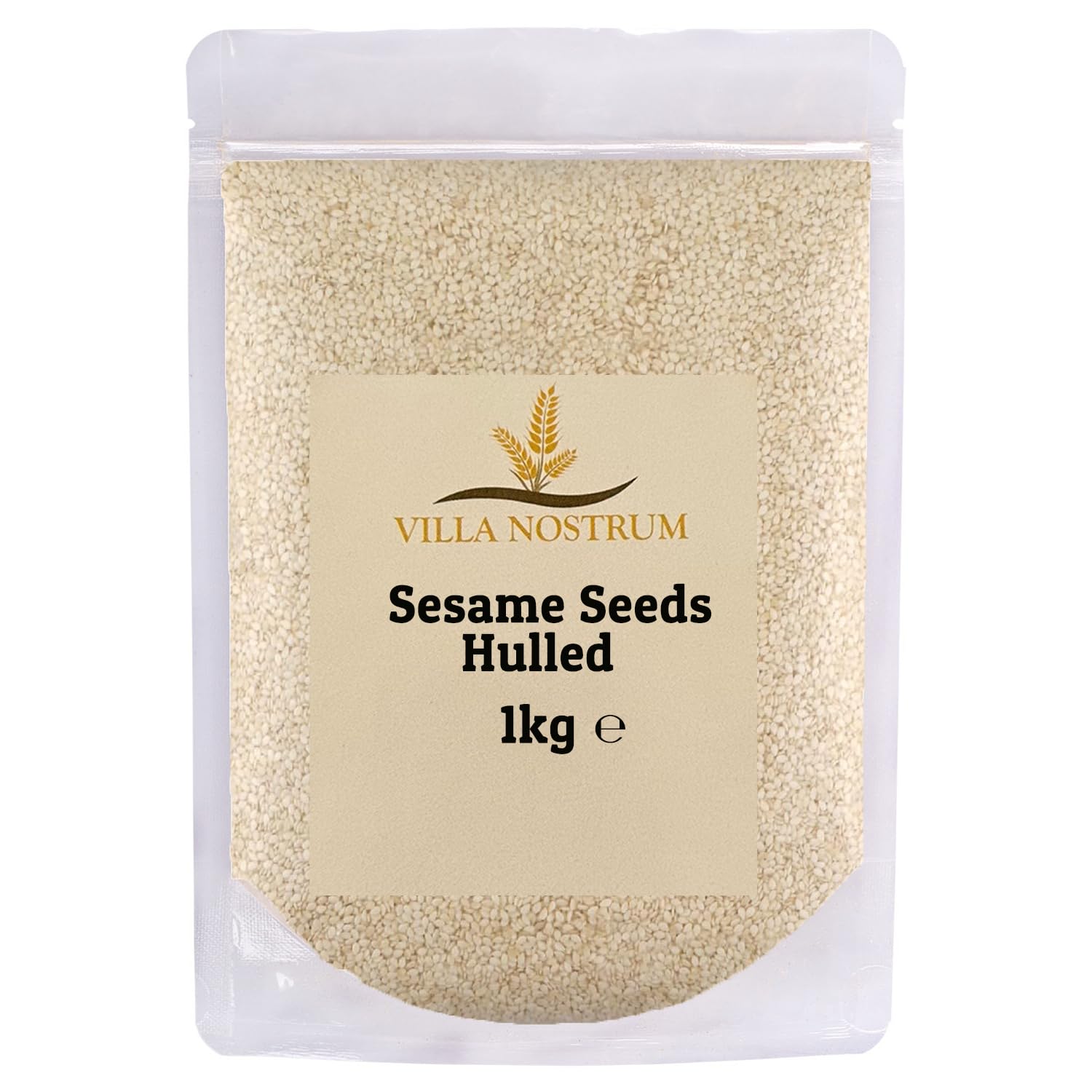 White (Hulled) Sesame Seeds 1kg by Villa Nostrum