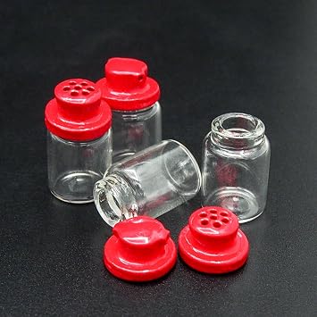 Odoria 1/12 Miniature Salt and Pepper Shaker 4Pcs Dollhouse Decoration Accessories