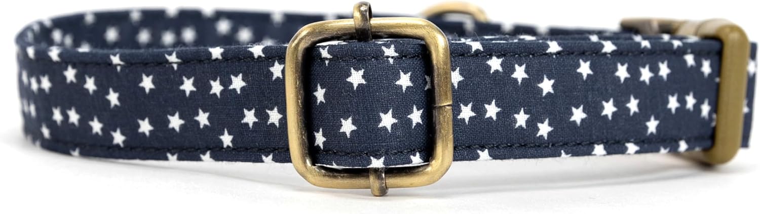 Personalized Dog Collar with Name and Phone Number Engraved,Adjustable Custom Puppy Collar,Organic Cotton Pet Collar for Small Medium Large Boy Girl Dogs