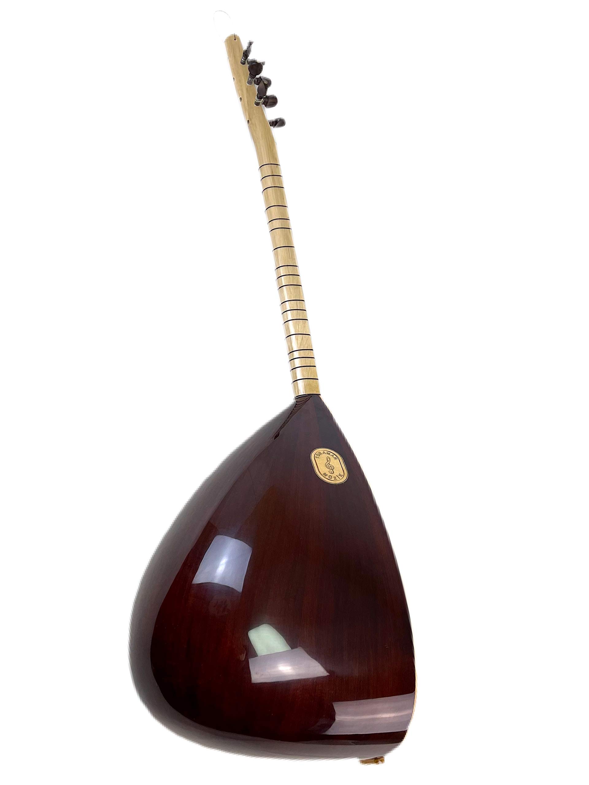 Premium Kisa Sap Ardic Baglama Saz, Noktali klavye | Premium Kurzhals Baglama Saz Wacholder, Klaviatur mit Punkten