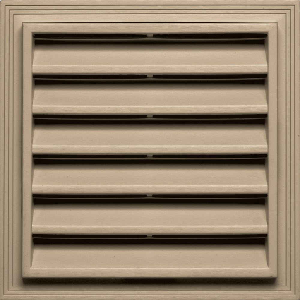 Builders Edge 120051212117 12" x 12" Square Vent 117, Bright White