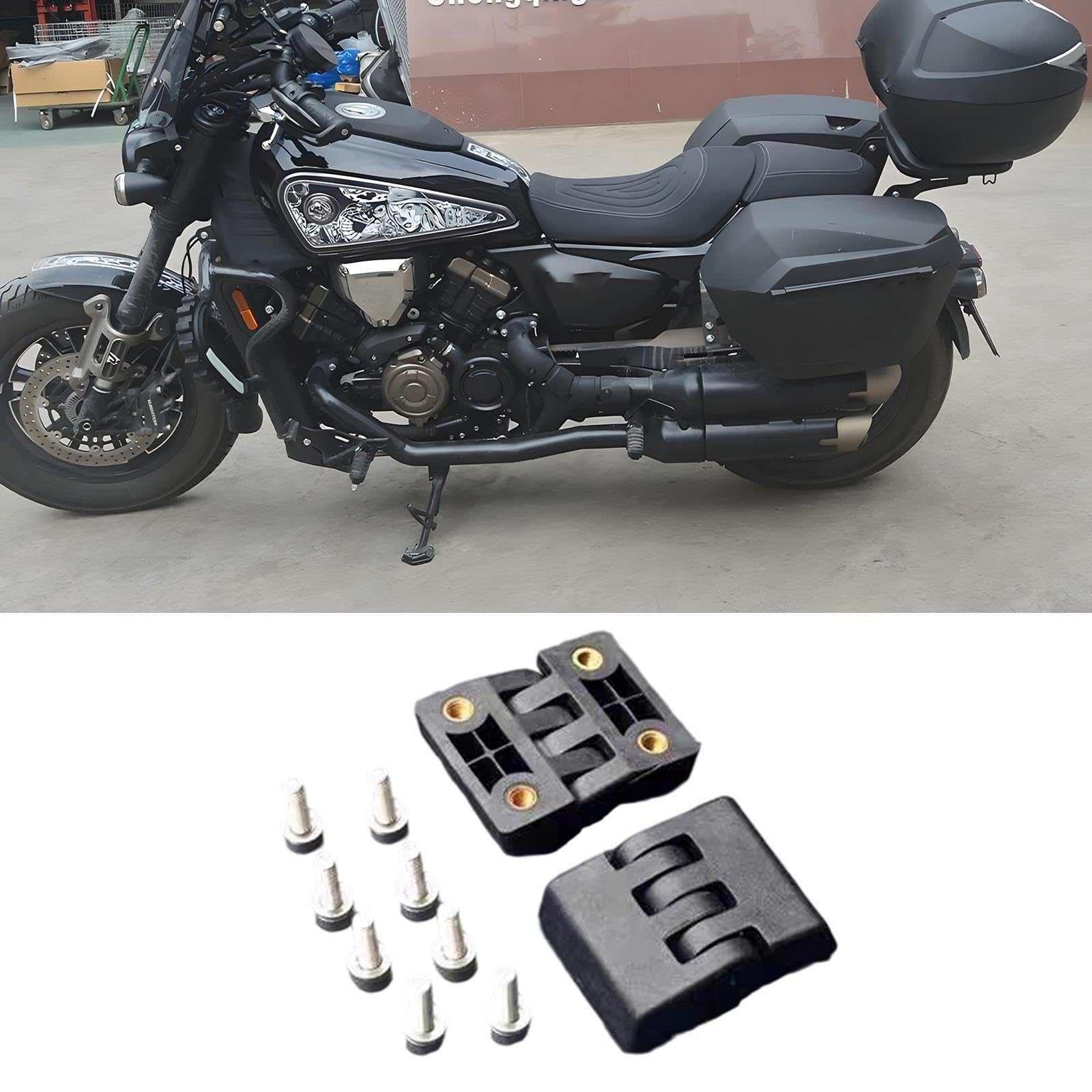 Set Di 2 Cerniere per Baule Posteriore Con 8 Viti, Dimensioni Di 5,5 Cm X 4,5 Cm, Cardini in Nylon per Bauletti Laterali E Posteriori Delle Motociclette