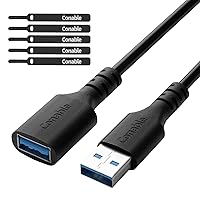 Vista 8 de 3 Pack USB 3.0 Extension Cable 10 Feet, USB A Male to Female Extender Cord, 5Gbps Data Transfer for Webcam, Printer, Keyboard, Mouse, Flash Drive