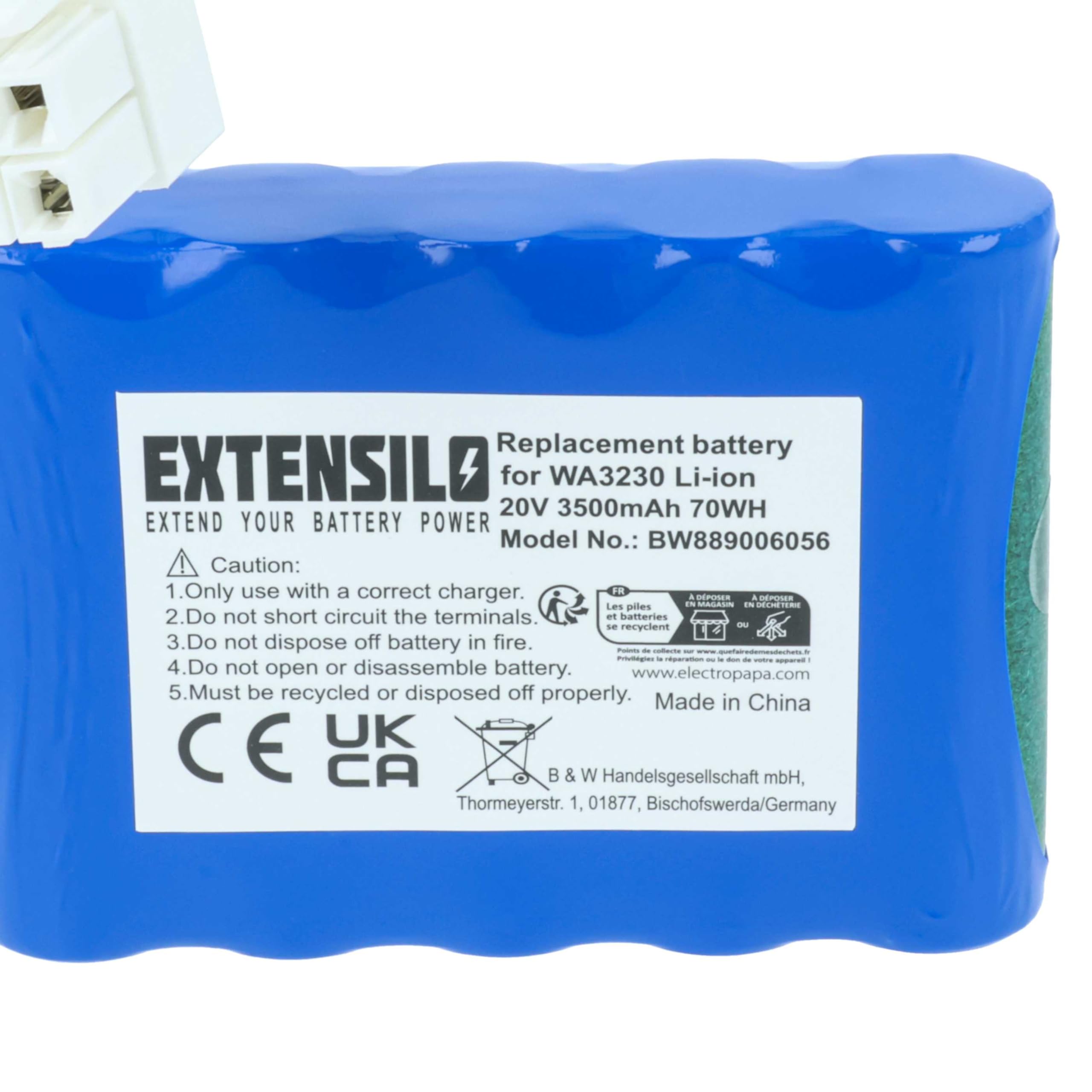 batteria sostituisce Kress 59000257, KA0101, 59003453, KA0103, KA3022 per robot tagliaerba rasaerba 3,5Ah 20V Li-Ion