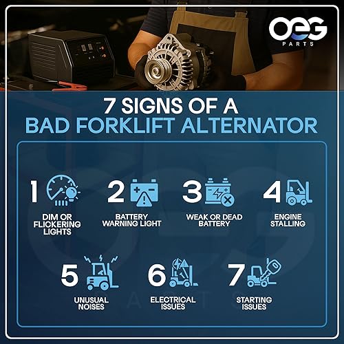 Miniatura 6 de OEG Parts Nuevo alternador compatible con Toyota Lift Truck 7FGU15 7FGU18 20 25 30 32 35 4Y 5K 1993-2001 27060-78156, 025191, A8851, 2706078158,
