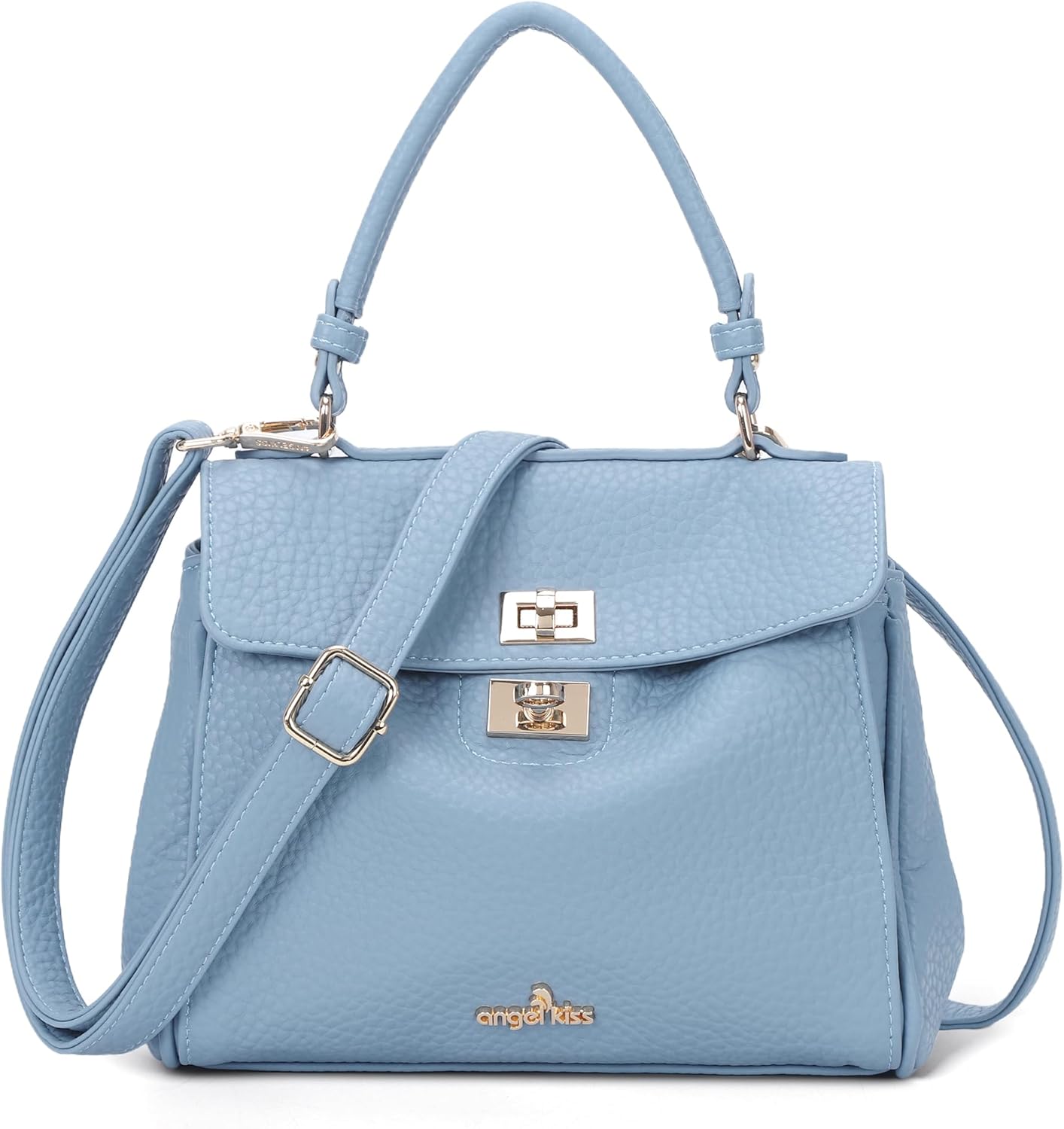 Angel Kiss Small Top Handle Satchel Purses and Handbags for Women Soft Vegan Leather Tote Shoulder Bag - Image 9