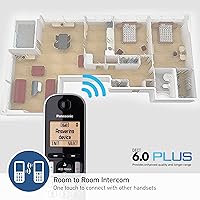 Vista 5 de Panasonic Teléfono inalámbrico con contestador automático DECT 6.0 expandible, bloqueo de llamadas e identificación de llamadas - 2 teléfonos
