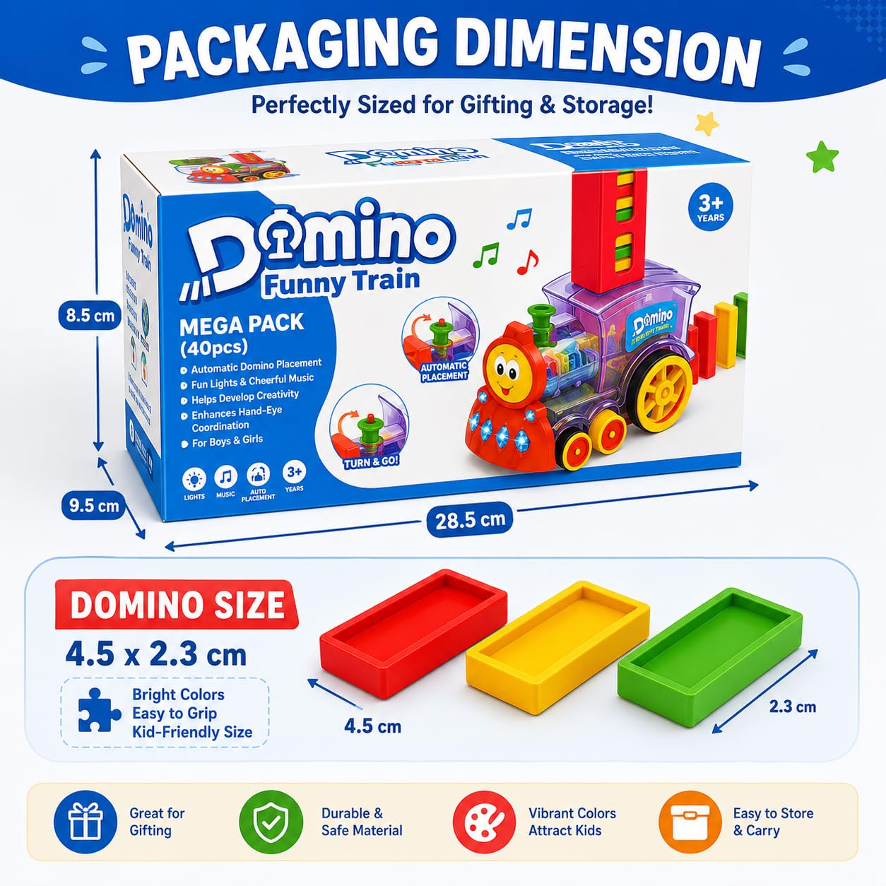 Reva Selects Domino Train Set - Kids Building Toy -8 Reva Selects Domino Train Set - Kids Building Toy -8