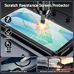 Magnetic for Samsung Galaxy A16/A17 5G/4G Case with Built-in Screen Protector, 360° Shockproof Military Grade Protection, Rugged Bumper Cover for Samsung A16/A17 5G/4G, Black