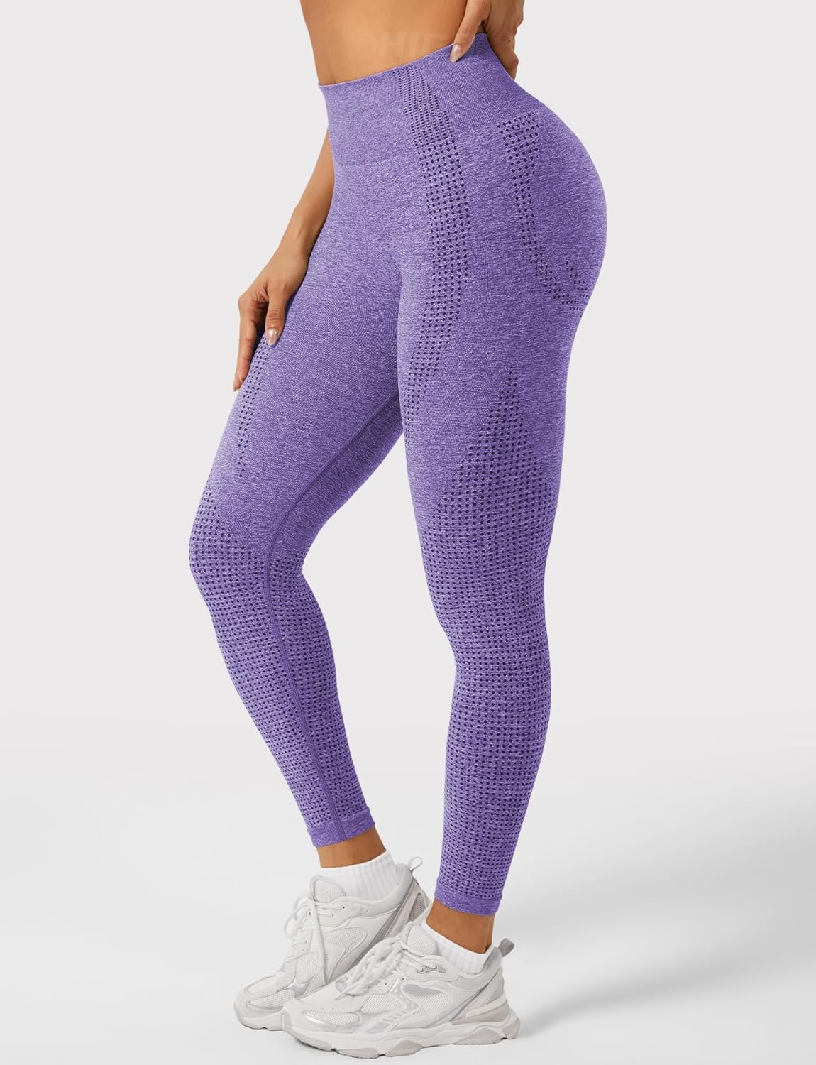 HIGORUN Women Seamless Leggings Smile Contour High Waist Workout Gym Yoga Pants - Image 4