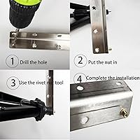 Vista 2 de DICASAL - Juego de tuercas de remache, 200 piezas M3 métricas de cabeza plana roscada, kit de tuercas remachables de acero al carbono chapado