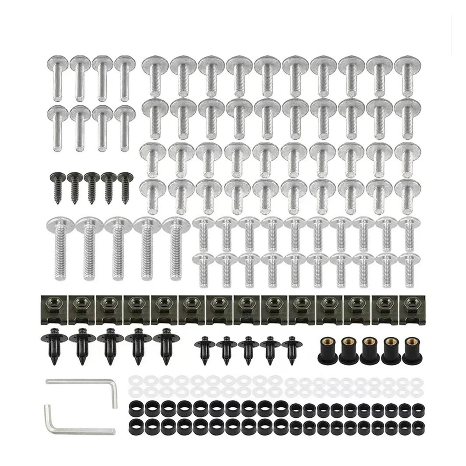 Viti carena moto Per TMAX 500 530 MT07 MT09 FZ1 FZ6 R1 R6 R15 195 PZ Kit Bulloni Dadi Carenatura Moto Clip Di Fissaggio Corpo Vite Dadi Auto | A