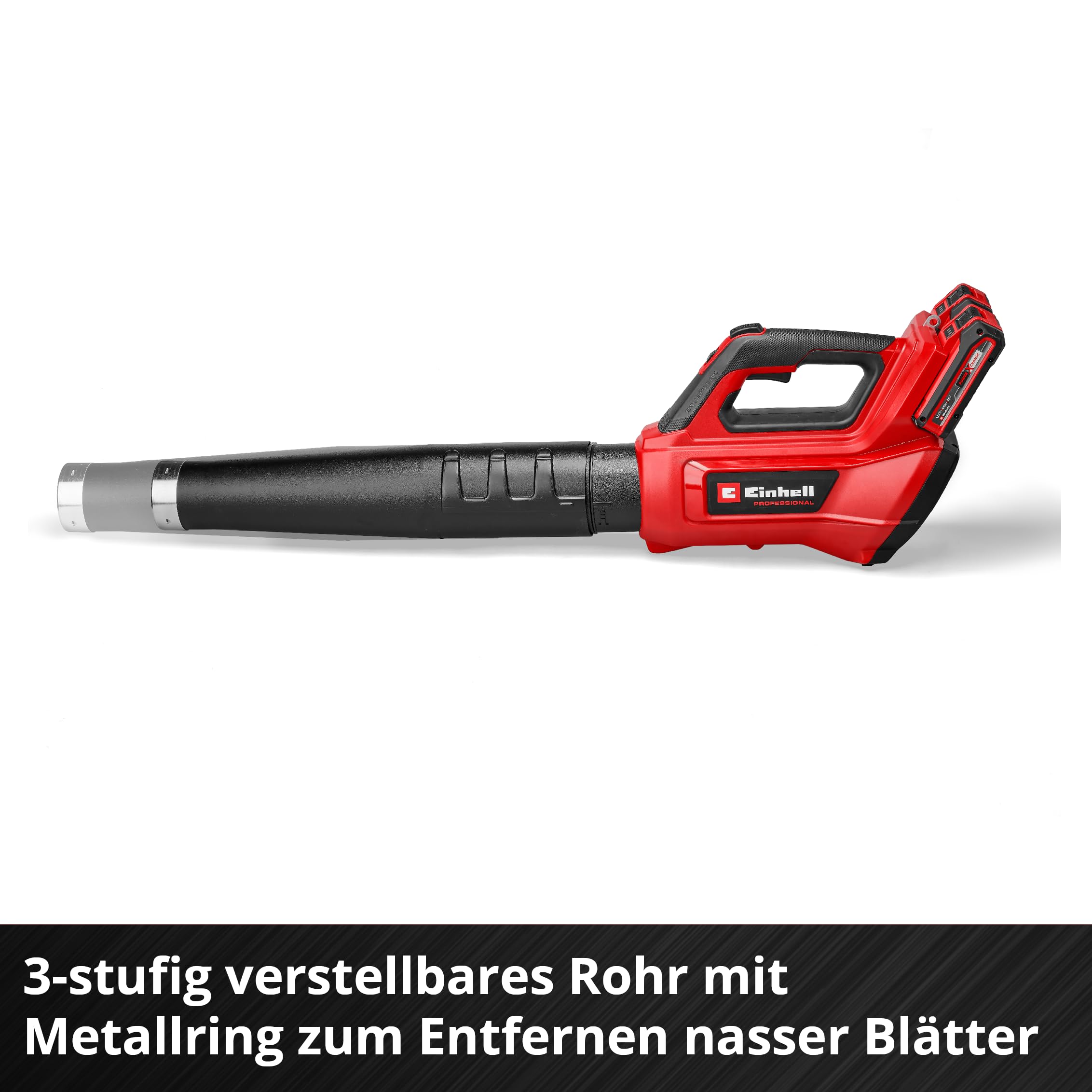 Einhell Professional Akku-Laubbläser GP-LB 36/230 Li E BL-Solo Power X-Change (36 V, 230 km/h Luftgeschwindigkeit, Brushless, Drehzahlregulierung, 3-tlg. Rohr, ohne Akku)