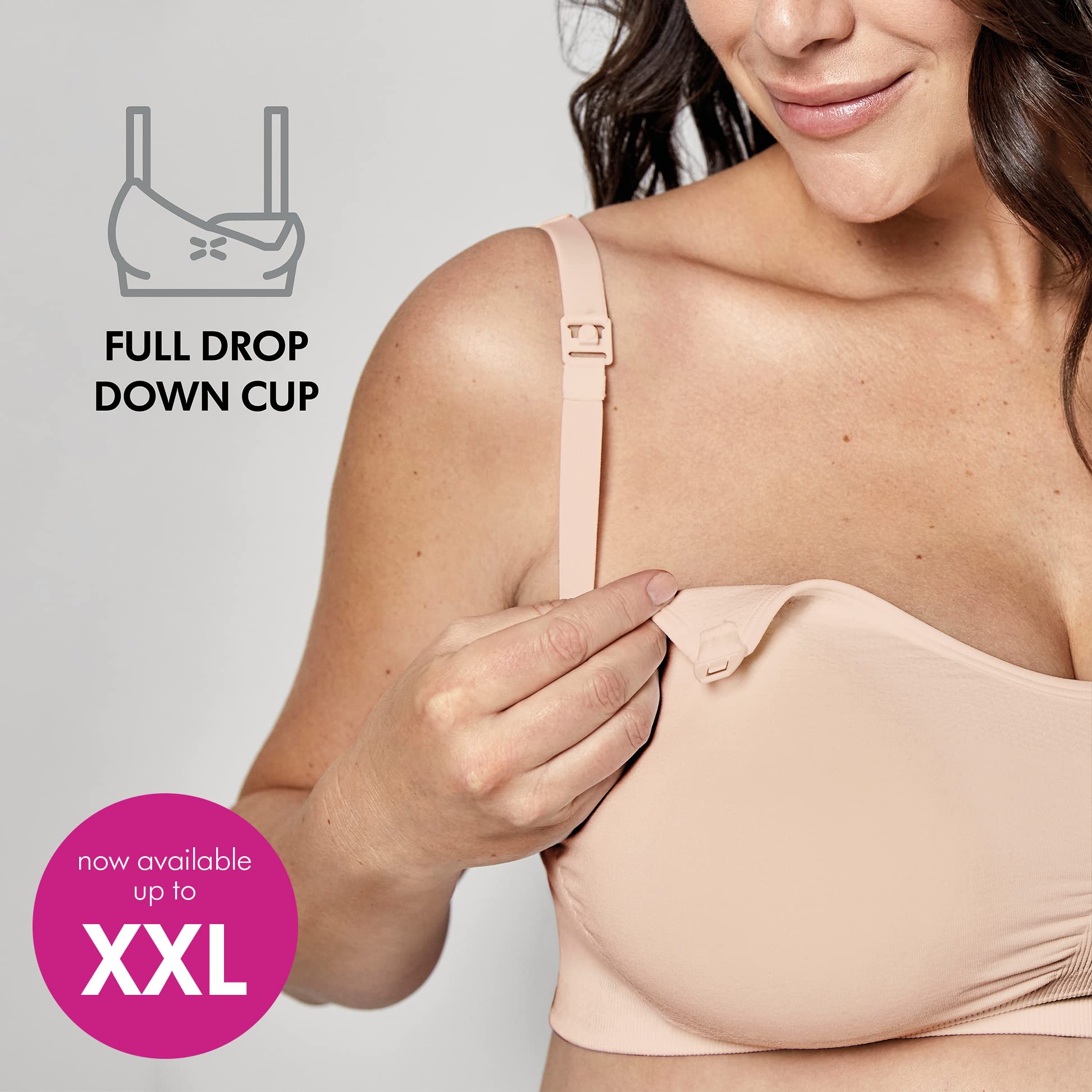 Medela Reggiseno Keep Cool Reggiseno per Gravidanza e Allattamento Senza Cuciture con 6 Zone Traspiranti, Tessuto Morbido ed Elastico e Sostegno Extra
