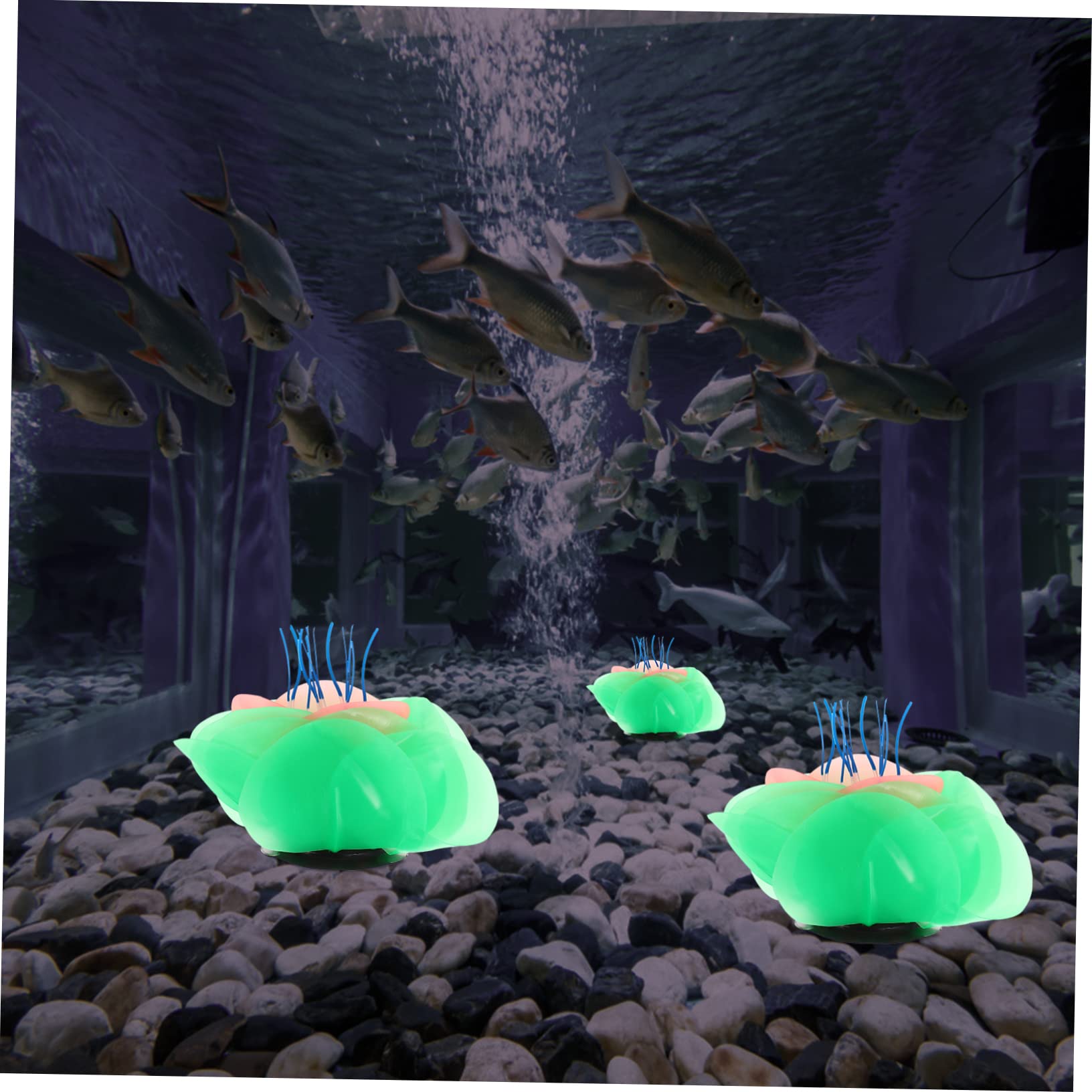 Kisangel 5 Piezas De Adornos para Acuario Marino Decoración De Tanque Plantas Artificiales Adorno De Coral De Silicona