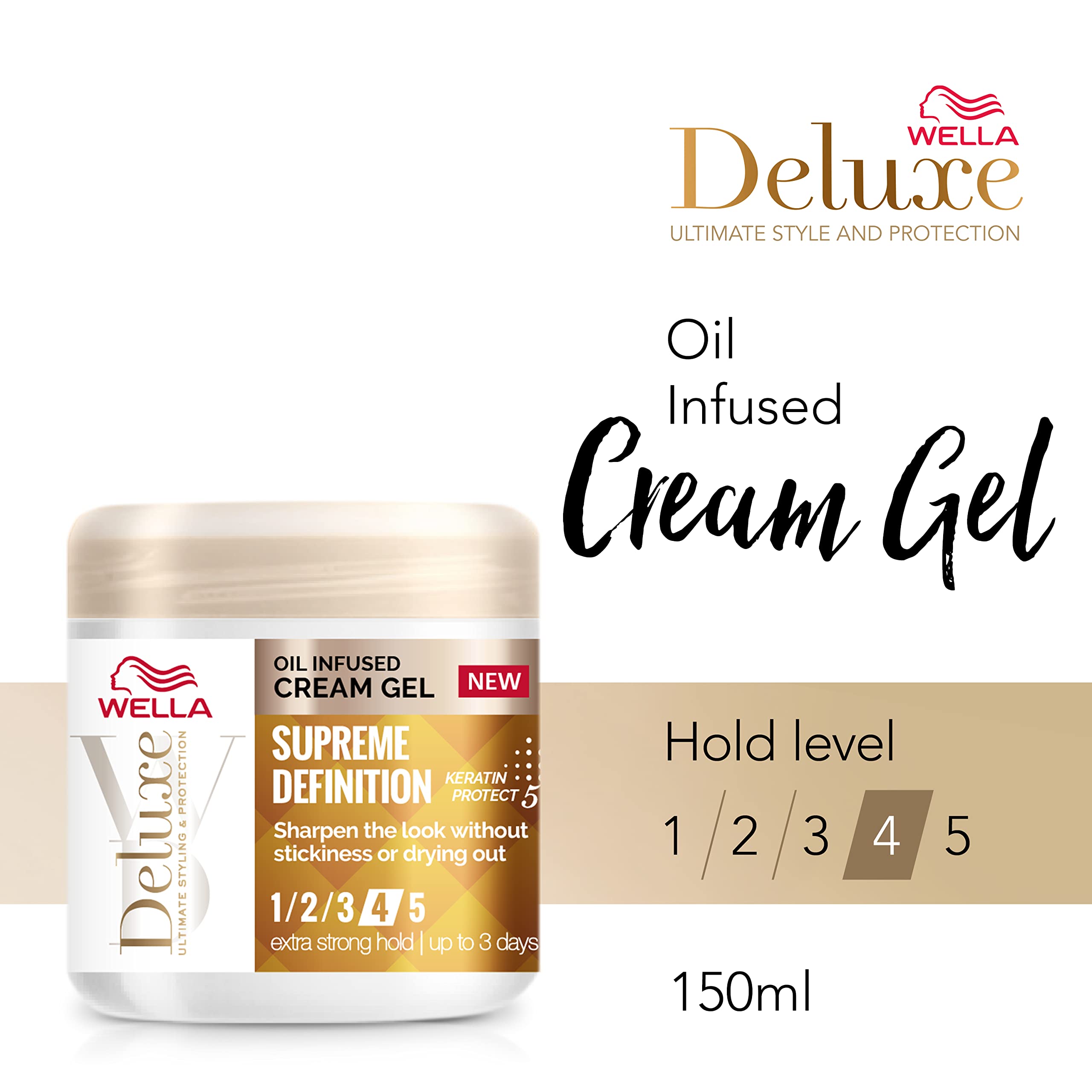 Wella Deluxe Supreme Definition Oil Infused Cream Gel, 150ml (Pack of 2) - Image 3