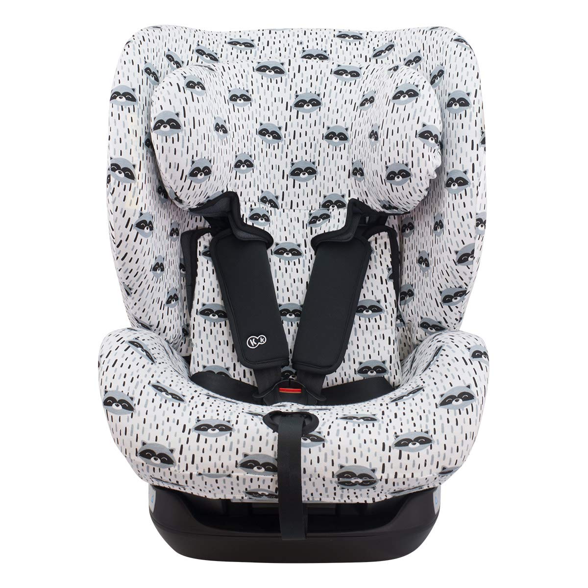 JYOKO KIDS Bezug für Autositz kompatibel mit Kinderkraft Myway, aus Baumwolle (Raccoon)