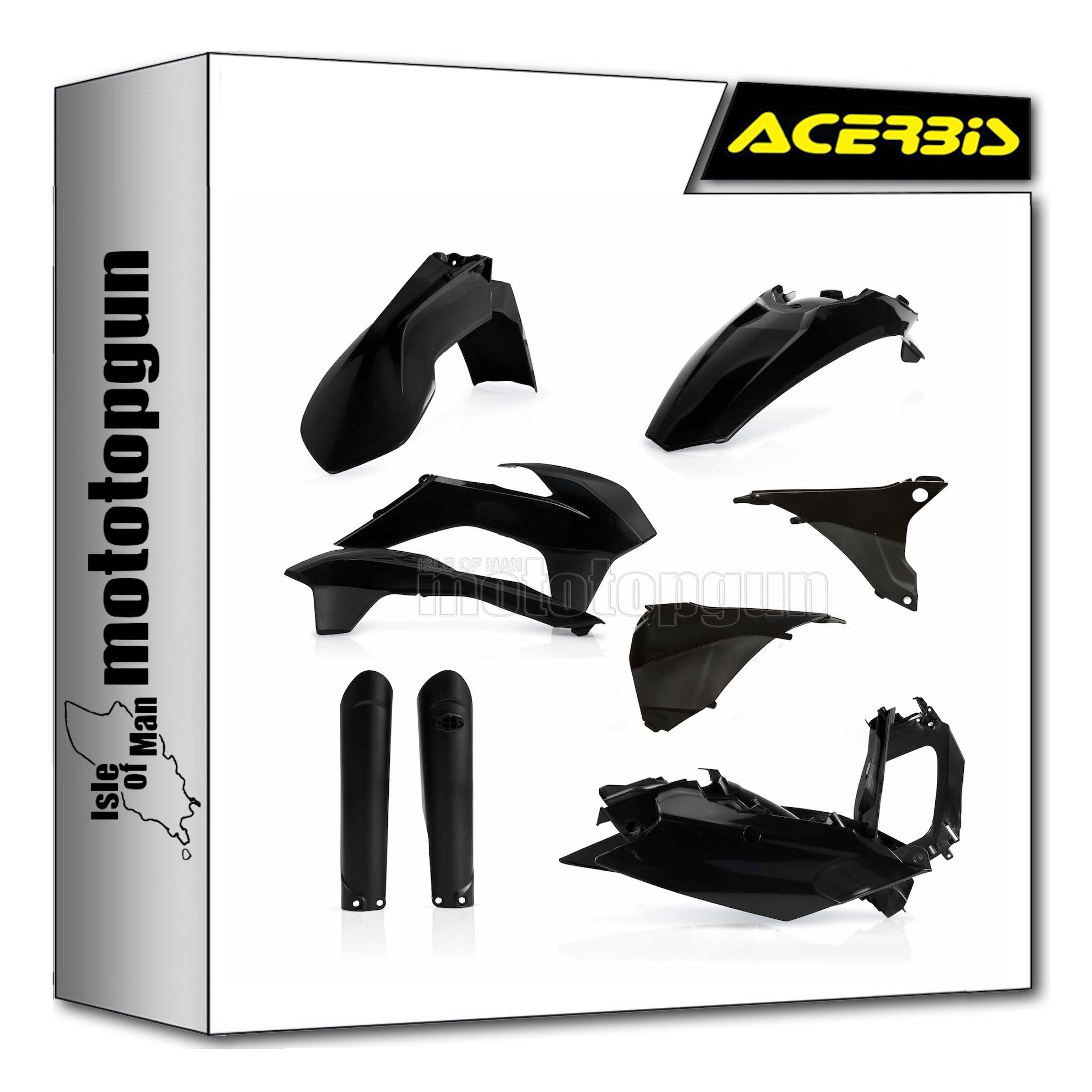 Cache carenage noir Acerbis 0021811.090 de finition superieure pour KTM 250