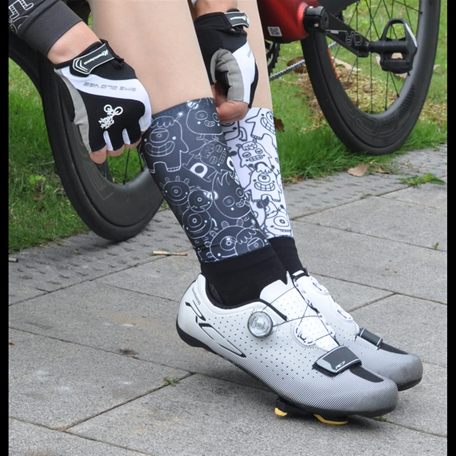 Antideslizante profesional calcetines de bicicleta de bicicleta de compresión de bicicleta calcetines deportivos hombres y mujeres calcetines deportivos calcetines de ciclismo de carreras calcetines d