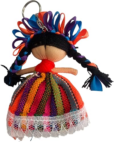 Miniatura 4 de MUNECA LELE - Juego de llaveros de muñeca mexicana hecha a mano, 10 piezas